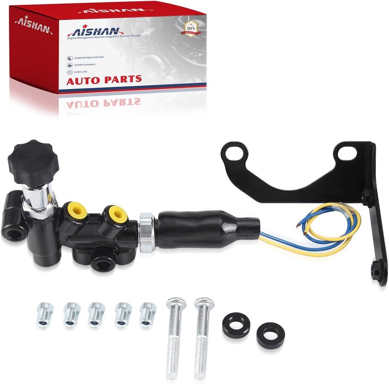 AISHAN Universal Combination Proportioning Valve for Connecting Valve 260-13190 260-11179 and Master Cylinder,Compatible with Wilwood Style & Adjustable Knob, Complete Mounting Bracket Kit - Image 1